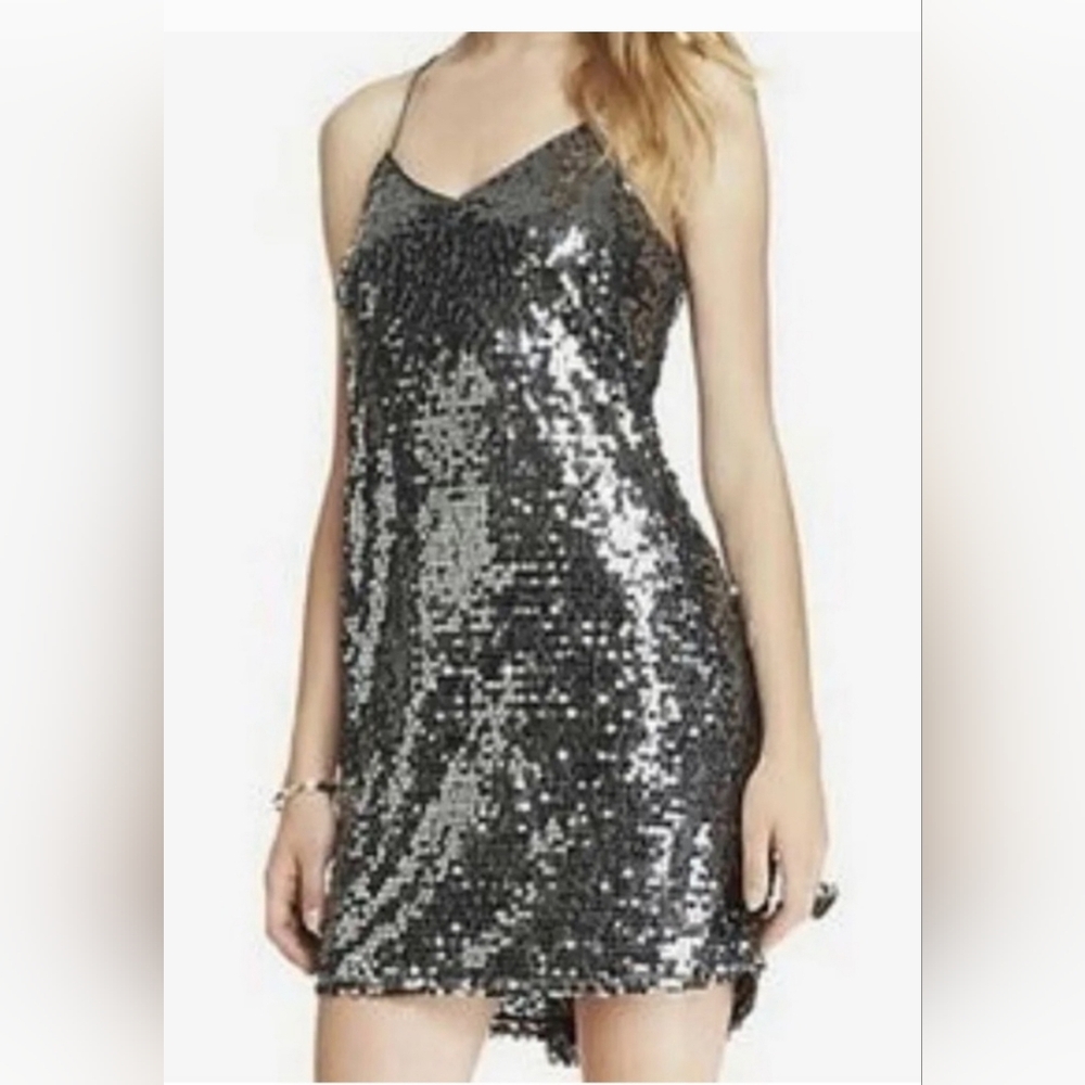 Express Sequin Slip Dress